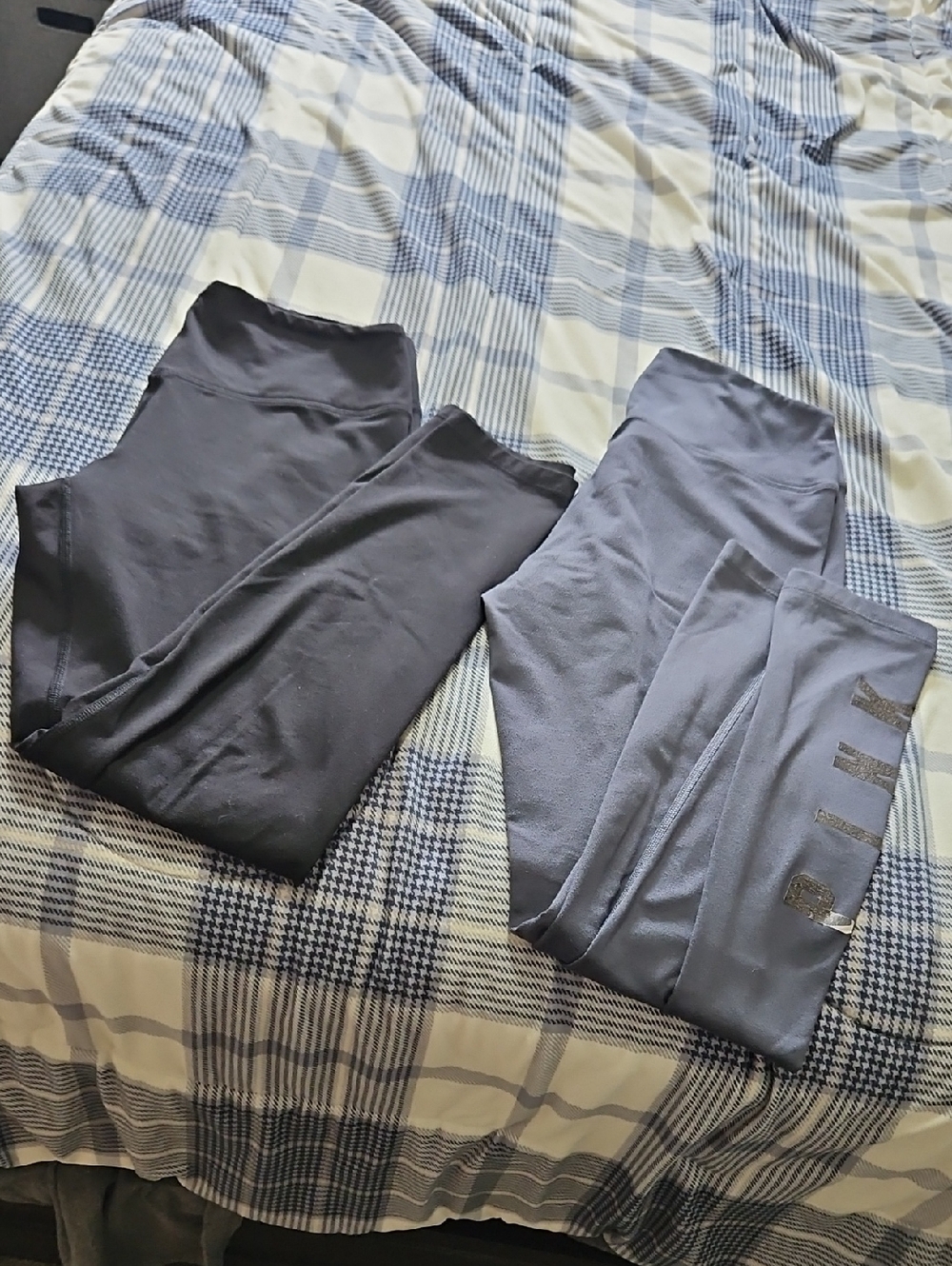Bundle 2 - Pink Victoria Secret Cozy Leggings, Black And Grey